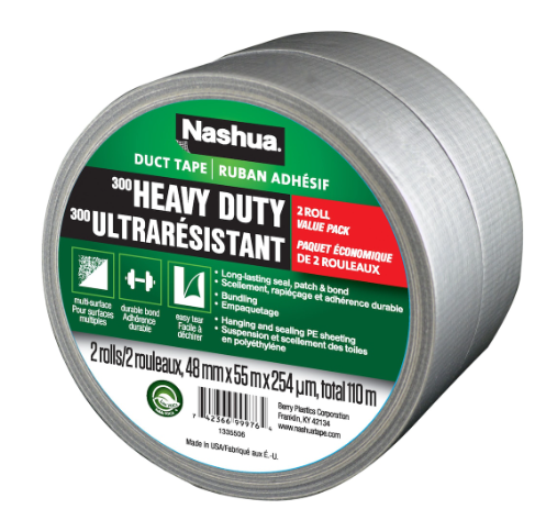 NASHUA TAPE - HEAVY DUTY DUCT TAPE 2pk SILVER 1.89" x 60 YD