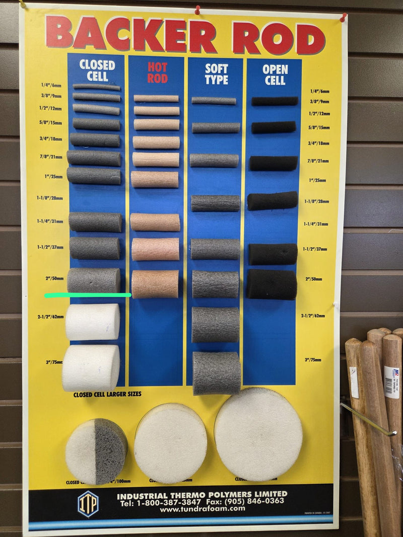 Backer Rod 2" x6' Piece (38 PCS/CS)sold per piece