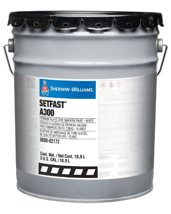 Setfast Premium Alkyd Zone Marking Paint A300 White, A303 Yellow, A305 Black, A302 Red