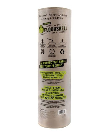 Trimaco FloorShell Heavy Duty Temporary Surface Protection, 38 in. x 100 ft.