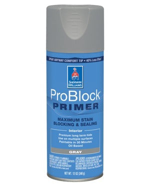 ProBlock® Oil-Based Primer seals out water sensitive and dried water stains, smoke stains, grease, ink and related odors. The topcoat end result is a uniform finish.