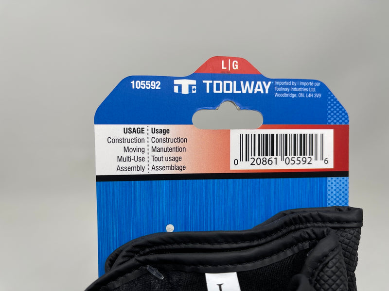 ANTI-VIBE CONTRACTOR GLOVES - PU PALM (L)