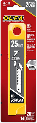 OLFA 25mm SNAP-OFF REPLACEMENT BLADES 20PK