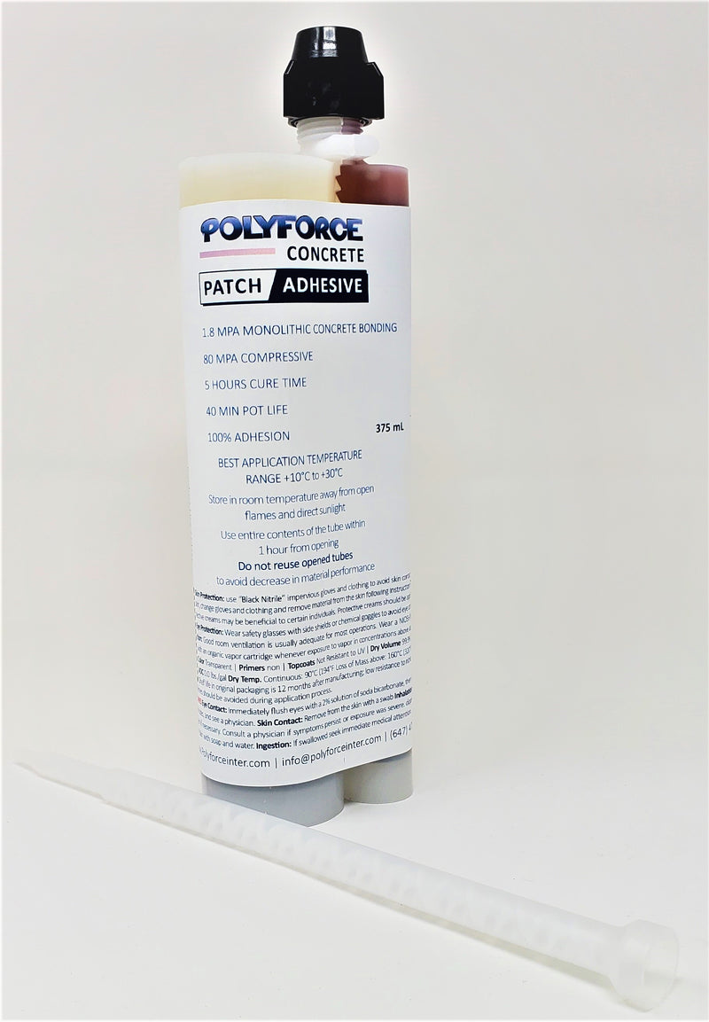 CONCRETE CRACK AND PATCH REPAIR - POLYFORCE PATCH ADHESIVE 12 x 375 ML