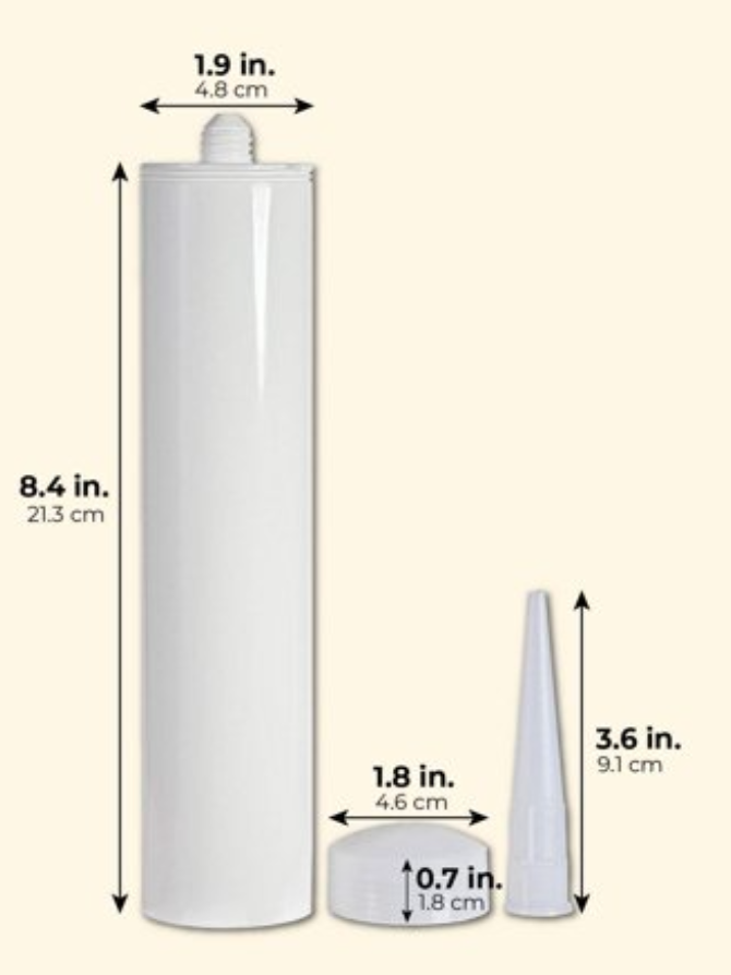 Empty Caulking Sealant Tubes - 5pk