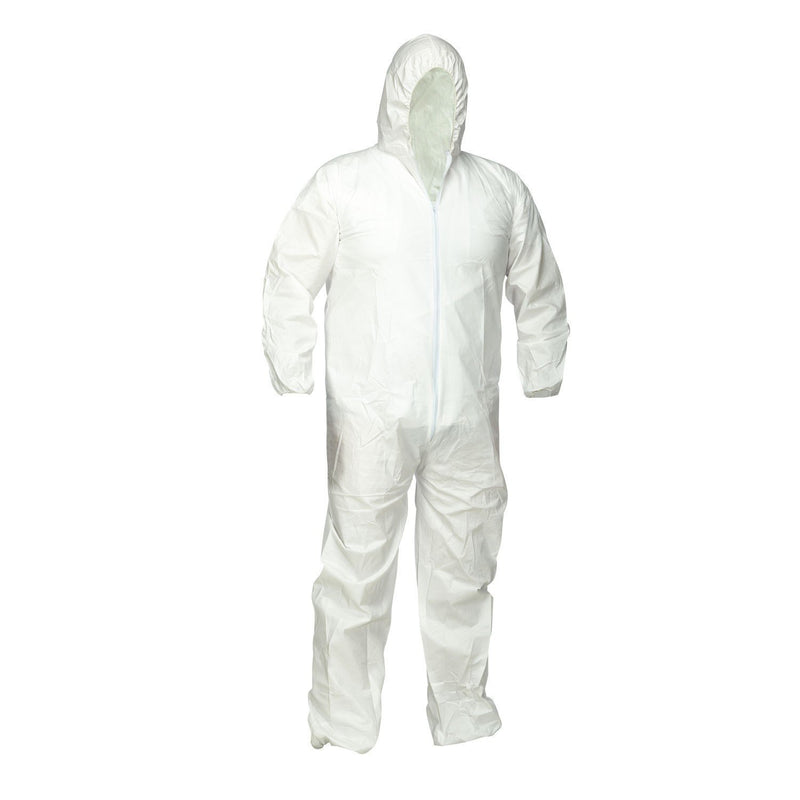 MICROPORUS DISPOSABLE COVERALL WITH HOOD 25/cs